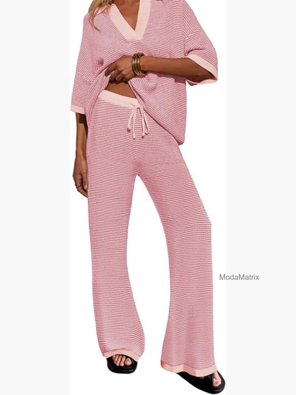 Womens 2 Piece Lounge Set Oversized Top Drawstring Pants Casual